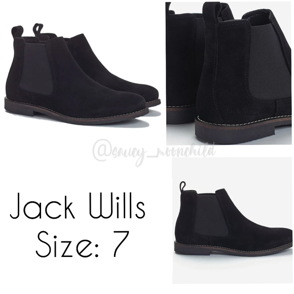 NEW Jack Willschelsea suede leather Ankle stretch boots classic trendy [7]